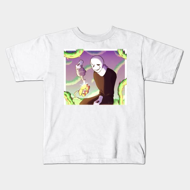 W.D. Gaster Undertale Kids T-Shirt by secrettps